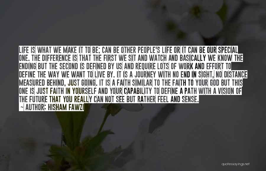 The Way We Live Our Life Quotes By Hisham Fawzi