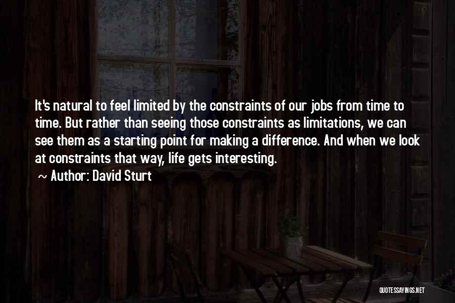 The Way We Look At Life Quotes By David Sturt