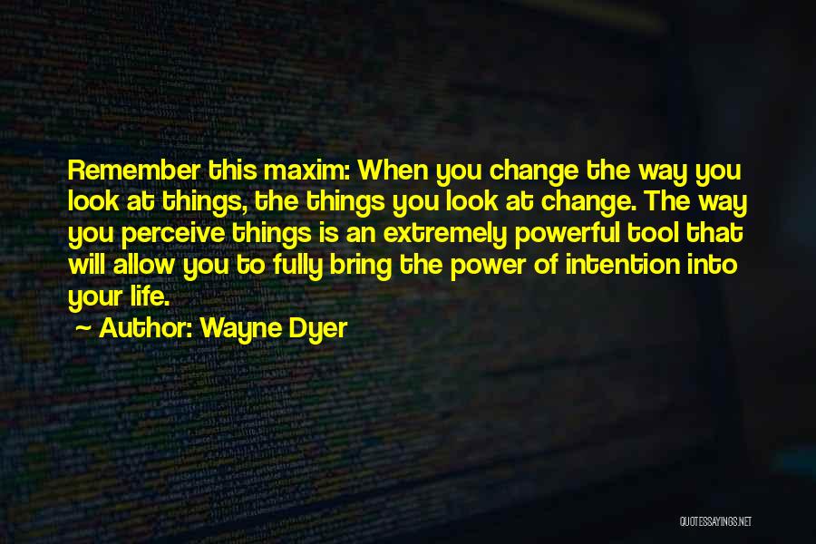 The Way You Look At Things Quotes By Wayne Dyer