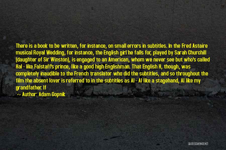 The Wedding Book Quotes By Adam Gopnik