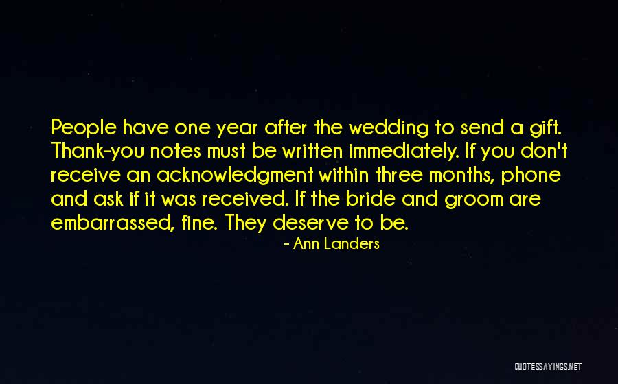 The Wedding Bride Quotes By Ann Landers