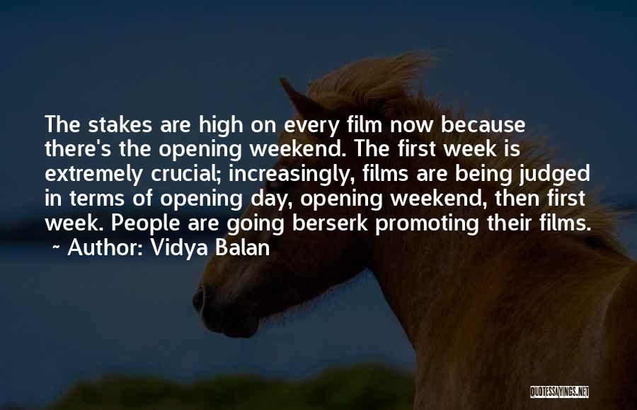 The Weekend Being Over Quotes By Vidya Balan