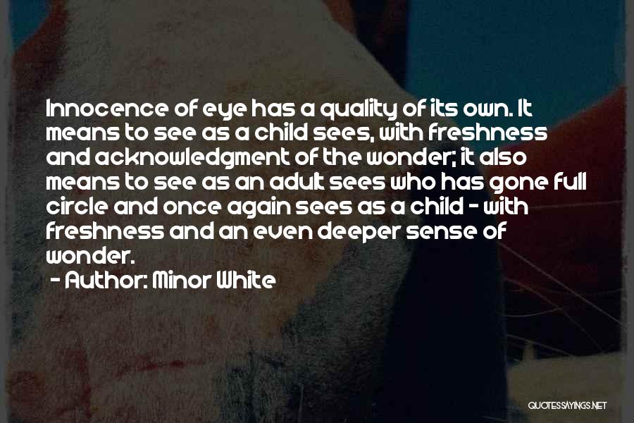 The Wonder Of A Child Quotes By Minor White