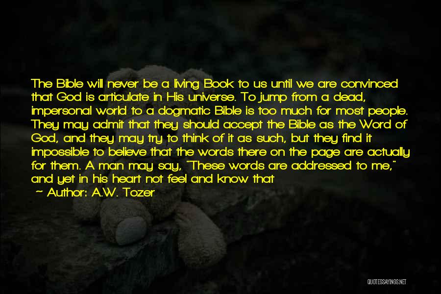 The Word Believe Quotes By A.W. Tozer The Word Believe Quotes By A.W. Tozer