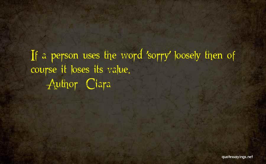 The Word Sorry Quotes By Ciara