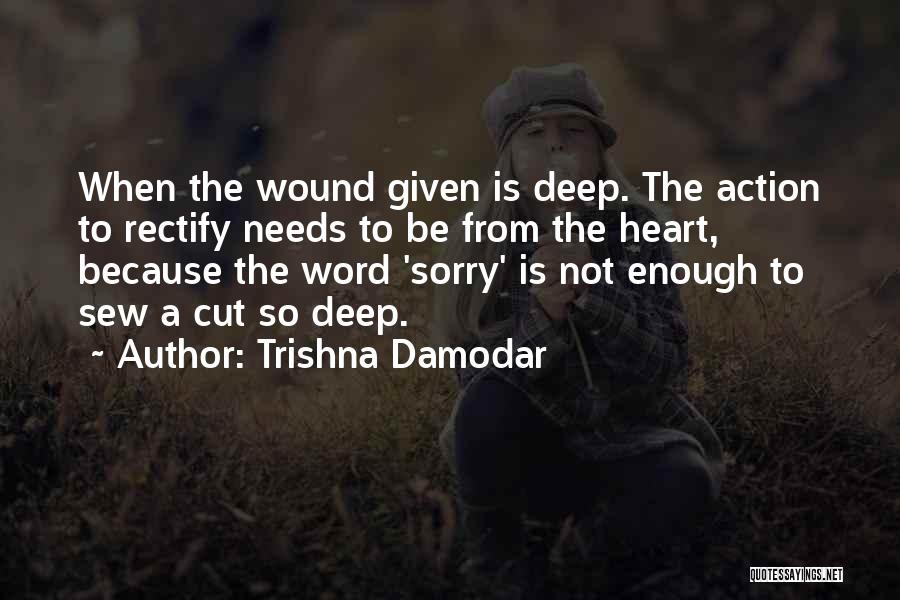 The Word Sorry Quotes By Trishna Damodar