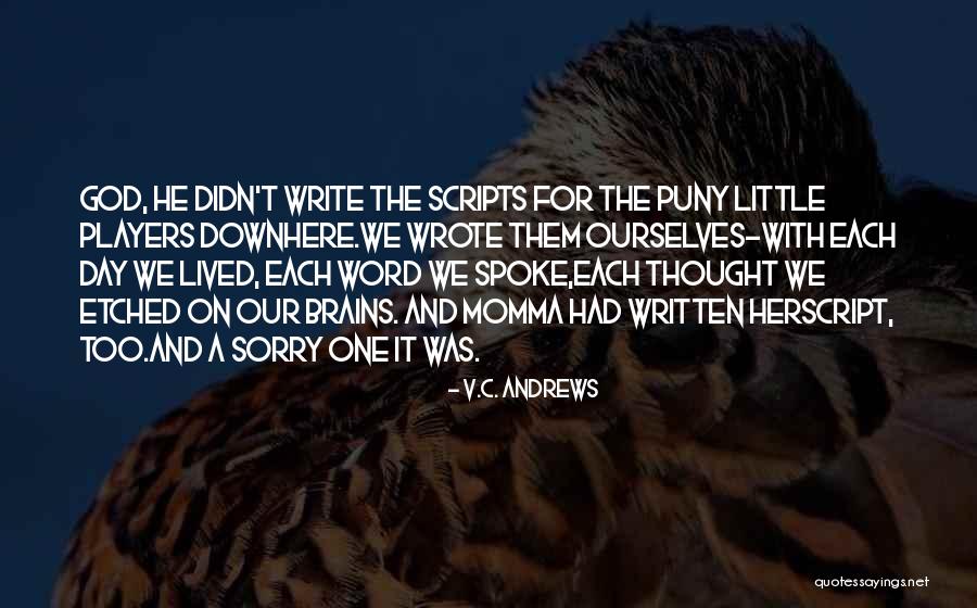 The Word Sorry Quotes By V.C. Andrews