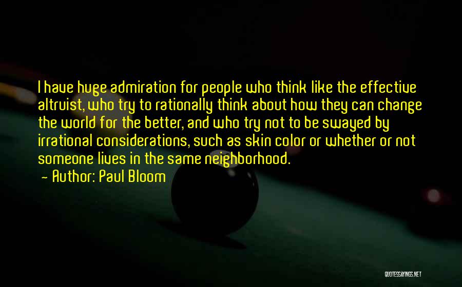 The World And Color Quotes By Paul Bloom