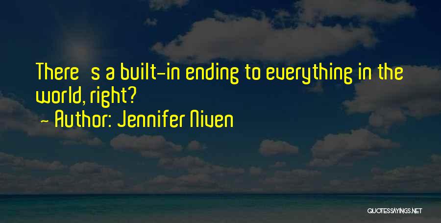 The World Ending Quotes By Jennifer Niven