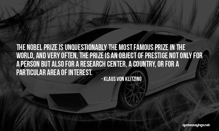 The World Famous Quotes By Klaus Von Klitzing