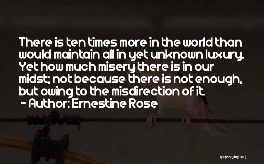 The World Is Not Enough Quotes By Ernestine Rose