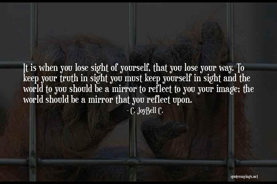 The World Is Your Mirror Quotes By C. JoyBell C.