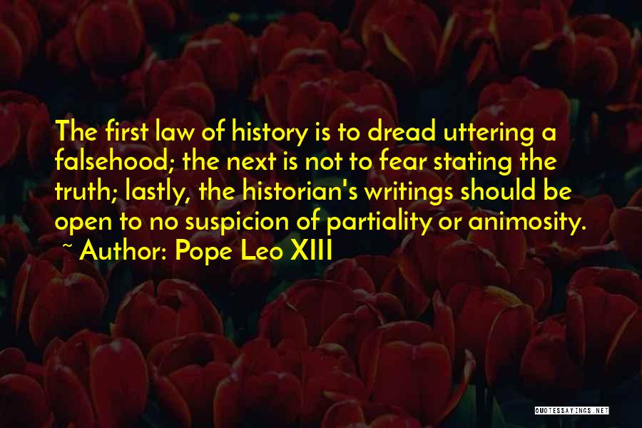 The Writing Of History Quotes By Pope Leo XIII