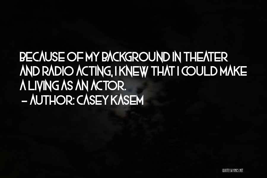 Theater And Acting Quotes By Casey Kasem