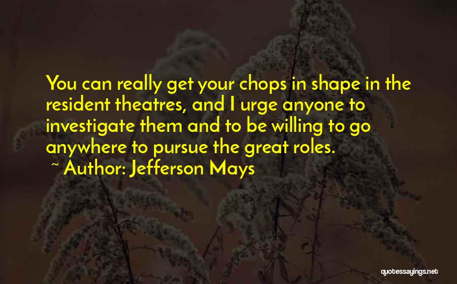 Theatres Quotes By Jefferson Mays