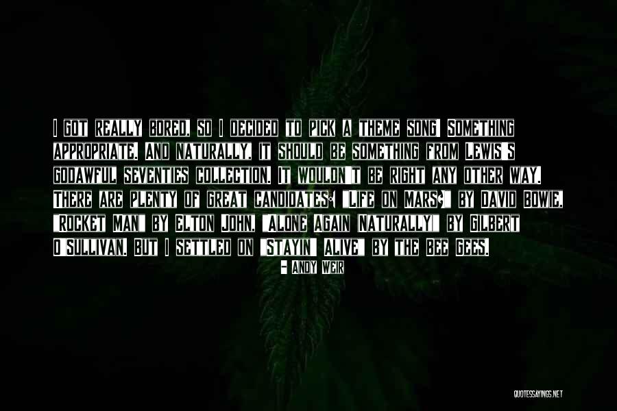 Theme Song Quotes By Andy Weir Theme Song Quotes By Andy Weir