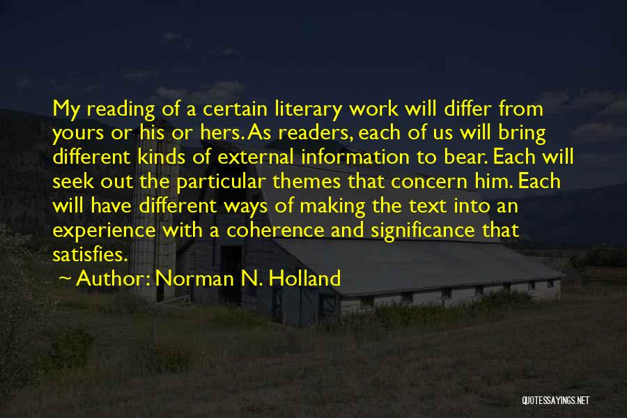 Themes Of Quotes By Norman N. Holland