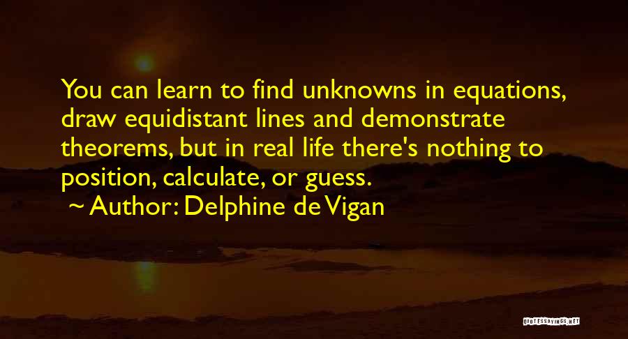 Theorems Quotes By Delphine De Vigan