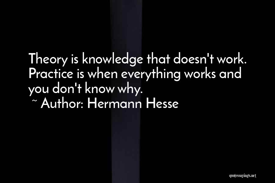 Theory And Practice Quotes By Hermann Hesse