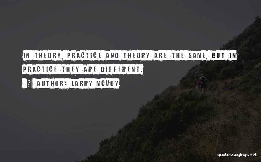 Theory And Practice Quotes By Larry McVoy