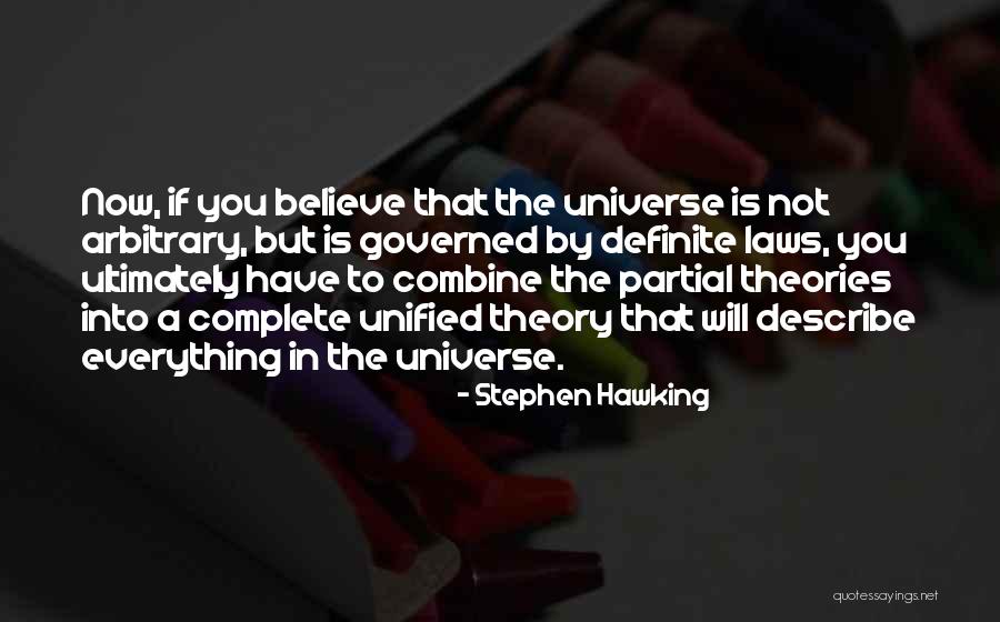 Theory Of Everything Stephen Quotes By Stephen Hawking