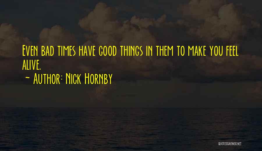 There Are Good Times And Bad Times Quotes By Nick Hornby