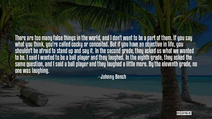 There Are Many Things In Life Quotes By Johnny Bench