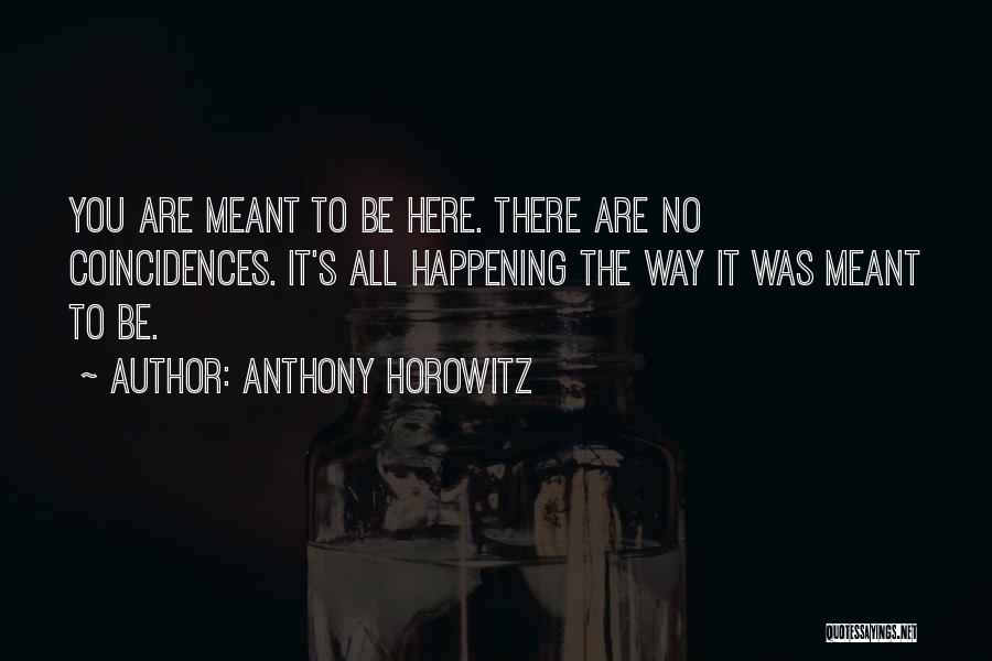 There Are No Coincidences Quotes By Anthony Horowitz