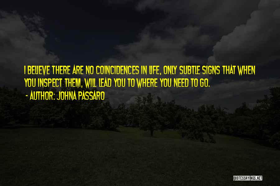 There Are No Coincidences Quotes By JohnA Passaro