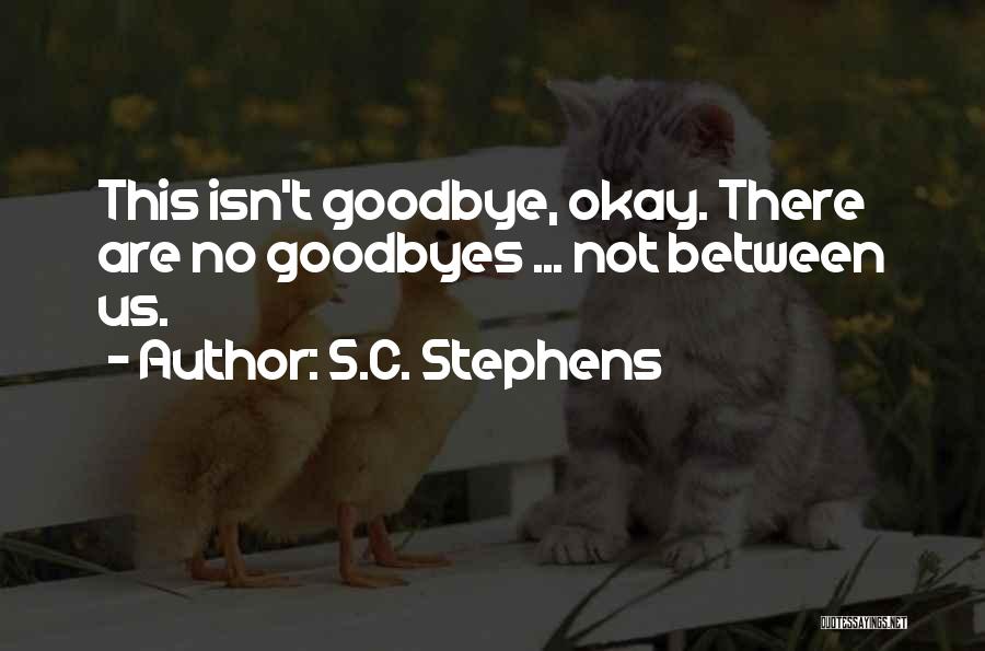 There Are No Goodbyes Quotes By S.C. Stephens