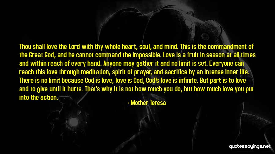 There Is No Limit In Love Quotes By Mother Teresa