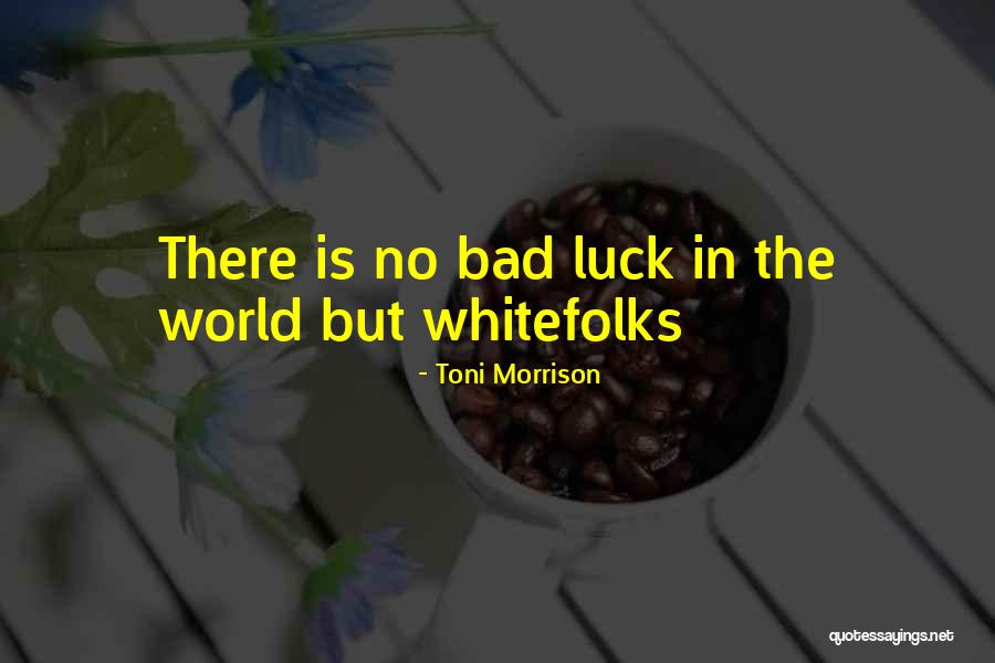 There Is No Luck Quotes By Toni Morrison