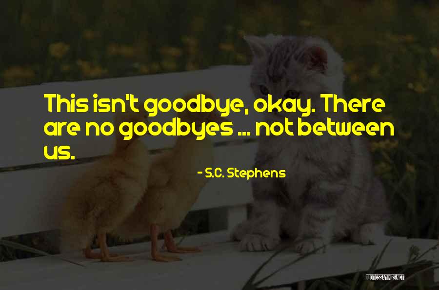 There No Goodbye Quotes By S.C. Stephens