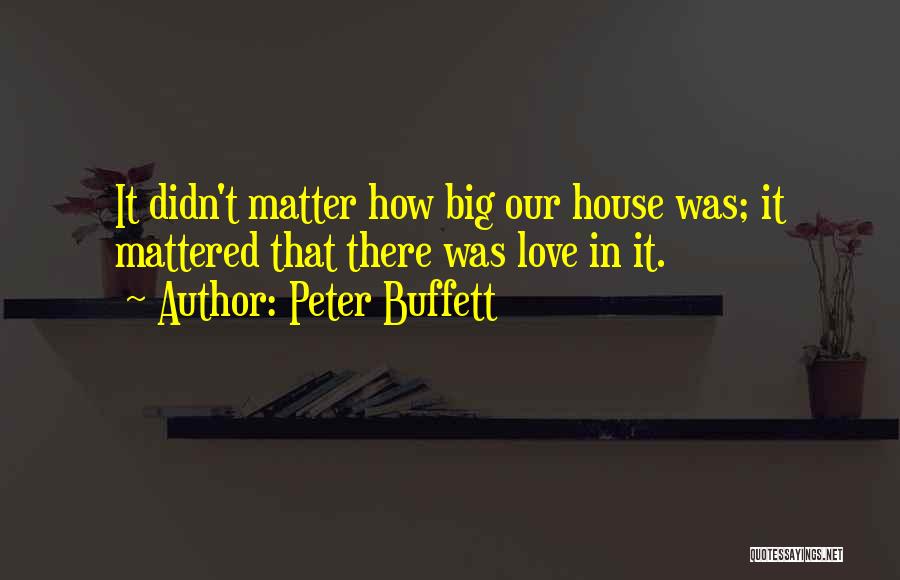 There Was Love Quotes By Peter Buffett