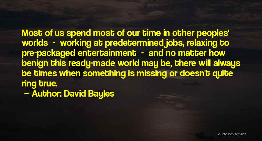 There's Always Something Missing Quotes By David Bayles