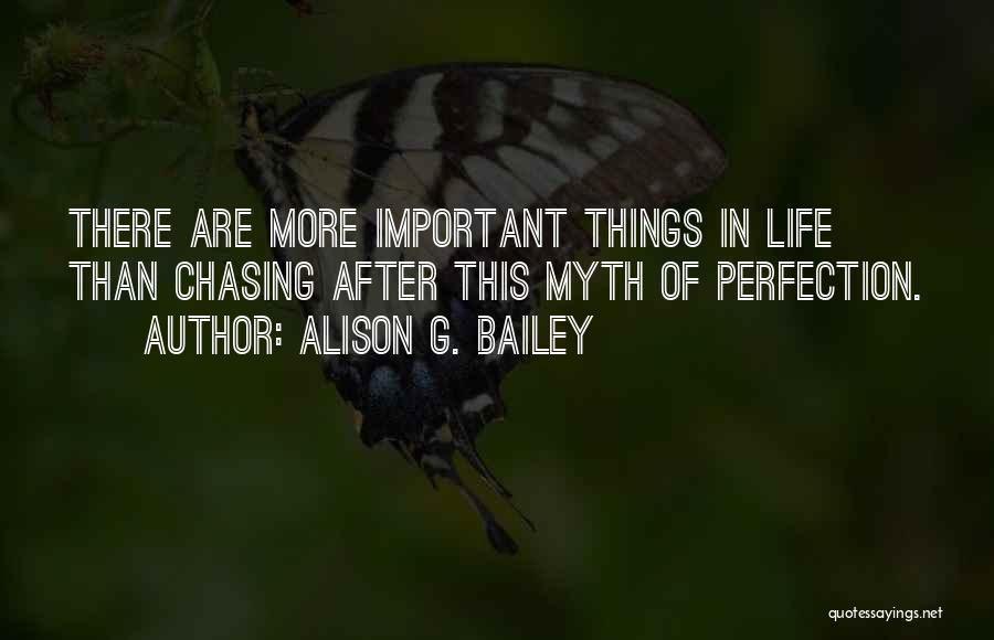 There's More Important Things In Life Quotes By Alison G. Bailey