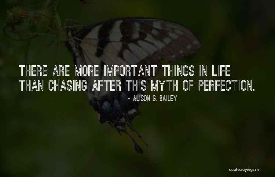 There's More Important Things In Life Quotes By Alison G. Bailey