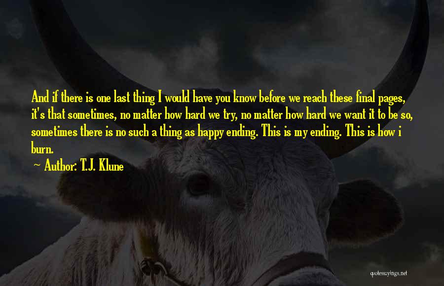 There's No Happy Ending Quotes By T.J. Klune