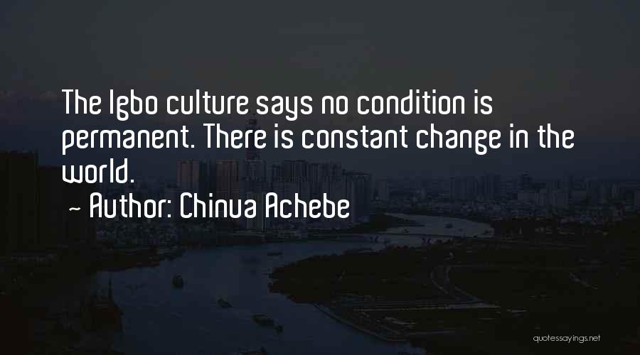 There's No Permanent In This World Quotes By Chinua Achebe
