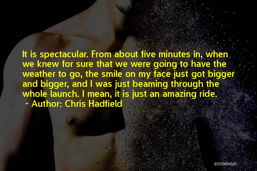 There's Something About Your Smile Quotes By Chris Hadfield