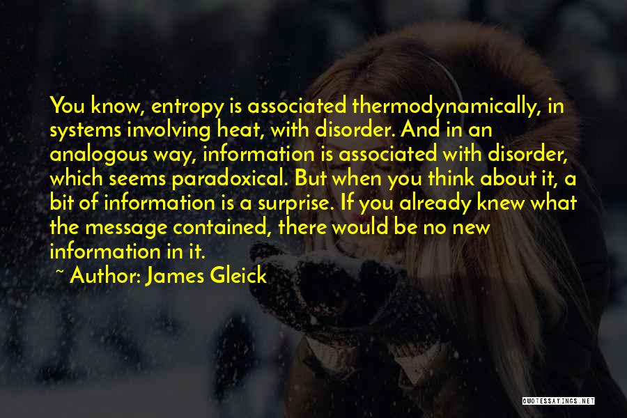 Thermodynamically Quotes By James Gleick