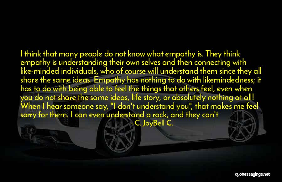 They Don't Understand Me Quotes By C. JoyBell C.