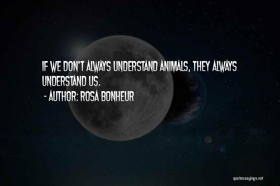 They Don't Understand Us Quotes By Rosa Bonheur