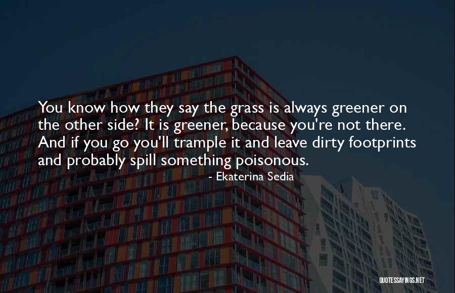 They Say The Grass Is Greener On The Other Side Quotes By Ekaterina Sedia They Say The Grass Is Greener On The Other Side Quotes By Ekaterina Sedia