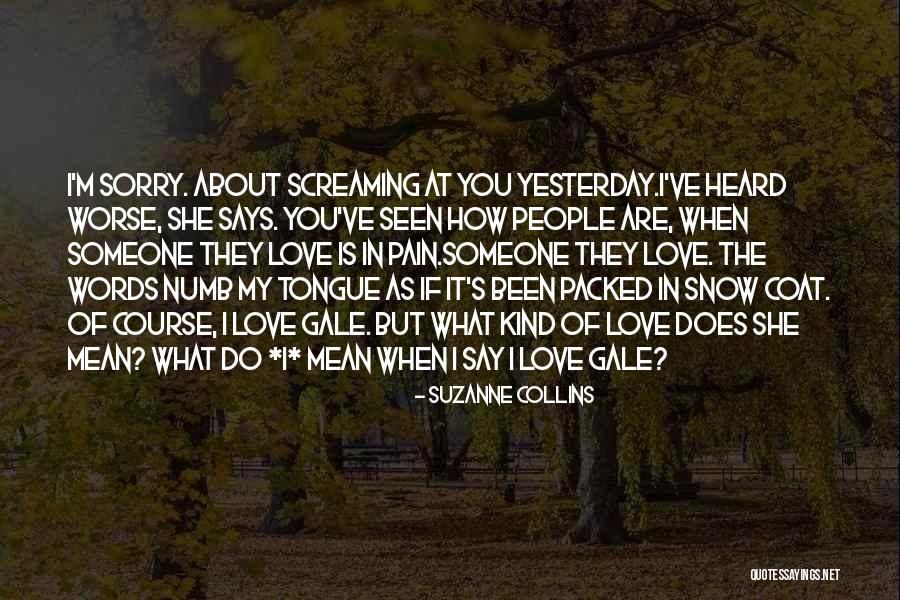 They Say When You Love Someone Quotes By Suzanne Collins They Say When You Love Someone Quotes By Suzanne Collins