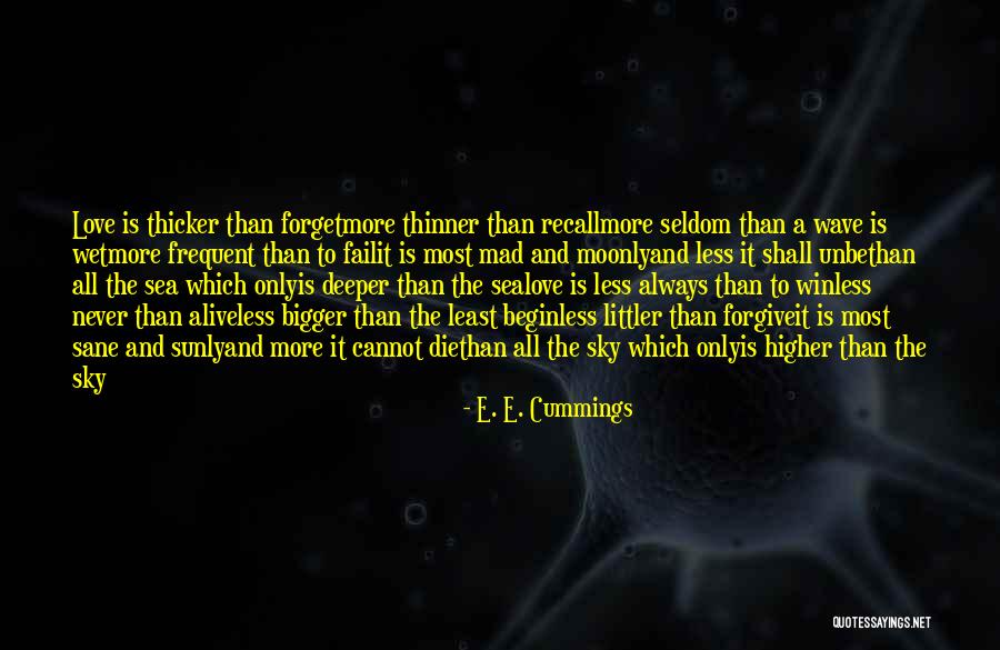 Thicker Than Most Quotes By E. E. Cummings Thicker Than Most Quotes By E. E. Cummings