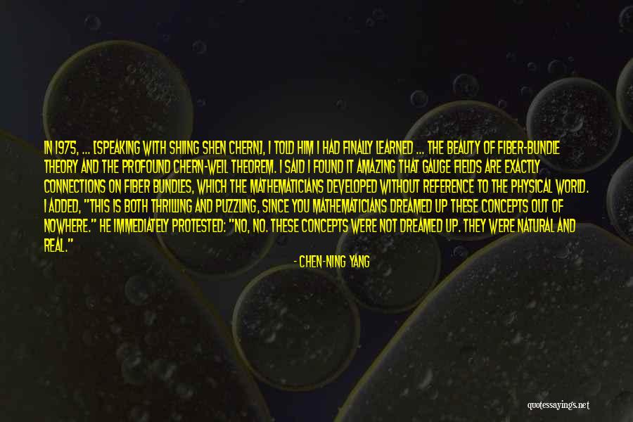 Thickson And Winchester Quotes By Chen-Ning Yang Thickson And Winchester Quotes By Chen-Ning Yang