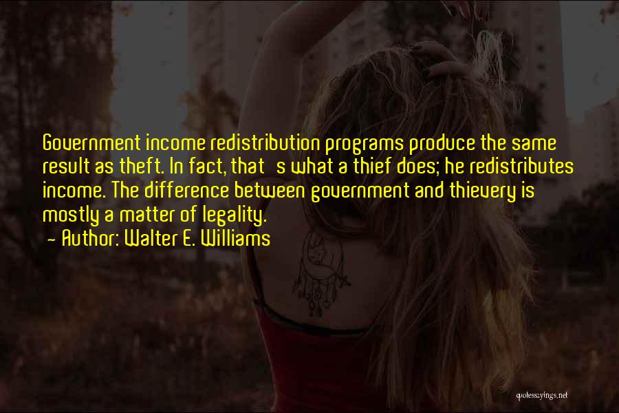 Thief Quotes By Walter E. Williams