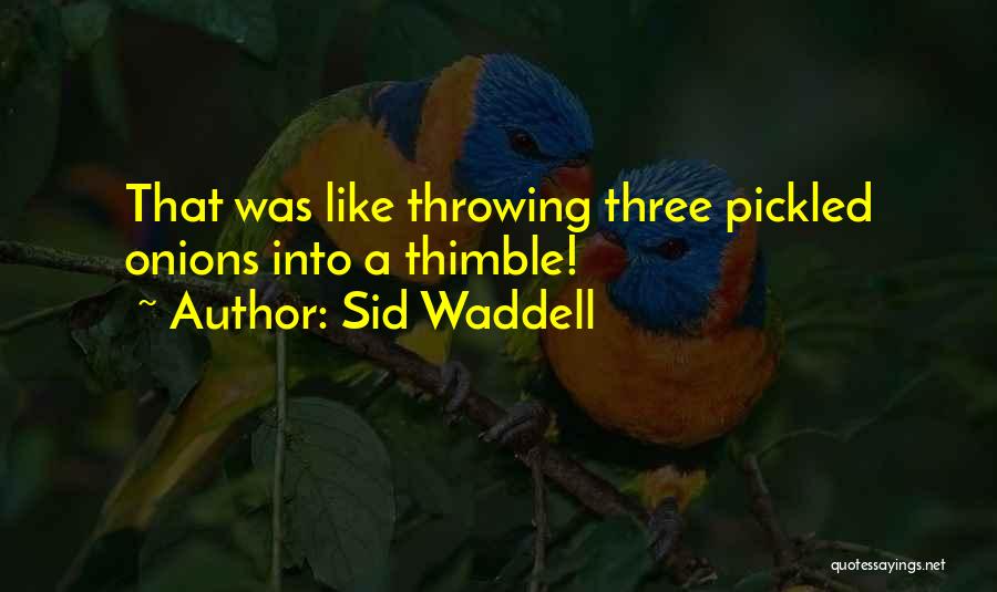 Thimble Quotes By Sid Waddell
