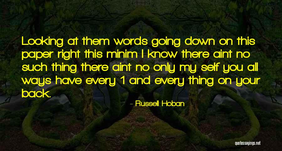 Thing 1 Quotes By Russell Hoban Thing 1 Quotes By Russell Hoban